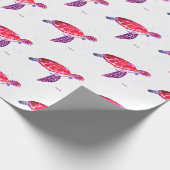 Meeresschildkröte Unterhalb des Meeres Wasserfarbe Geschenkpapier (Ecke)