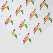 Meeresschildkröte Unterhalb des Meeres Wasserfarbe Seidenpapier (Ausschnitt)