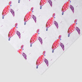 Meeresschildkröte Unterhalb des Meeres Wasserfarbe Seidenpapier (Ausschnitt)