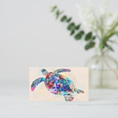 Meeresschildkröte Visitenkarte (Stehend Vorderseite)