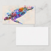 Meeresschildkröte Visitenkarte (Vorne/Hinten)