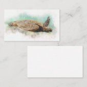 Meeresschildkröte Visitenkarte (Vorne/Hinten)