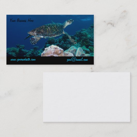 Meeresschildkröte-Visitenkarte Visitenkarte (Vorne/Hinten)