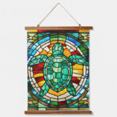 Meeresschildkröte Wandteppich Mit Holzrahmen (Vorderseite)