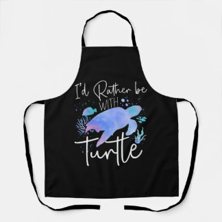 Meeresschildkröte Wasserfarbe ich Schürze