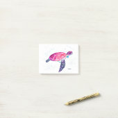 Meeresschildkröte Wasserfarben Ozean Hawaiianische Post-it Klebezettel (Auf Schreibtisch)