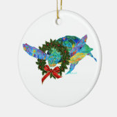 Meeresschildkröte-Weihnachtsverzierung Keramik Ornament (Links)