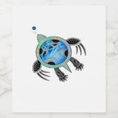 Meeresschildkröte Weinetikett (Einzelnes Label)