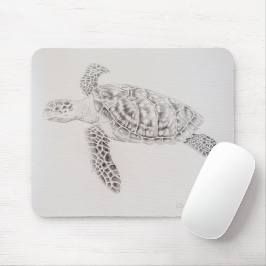 Meeresschildkröte Zeichnend Mousepad (Mit Mouse)