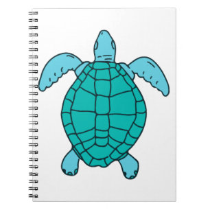 Meeresschildkröte Zeichnend Notizblock