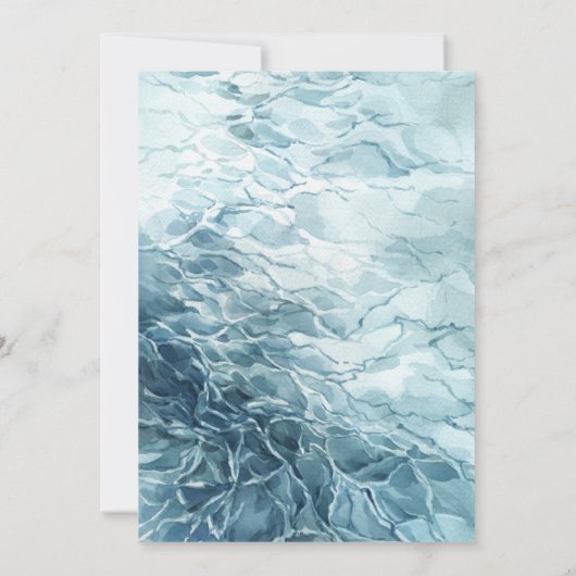 Meeresschildkröte - zweite Geburtstagsfeier Einladung (Rückseite)