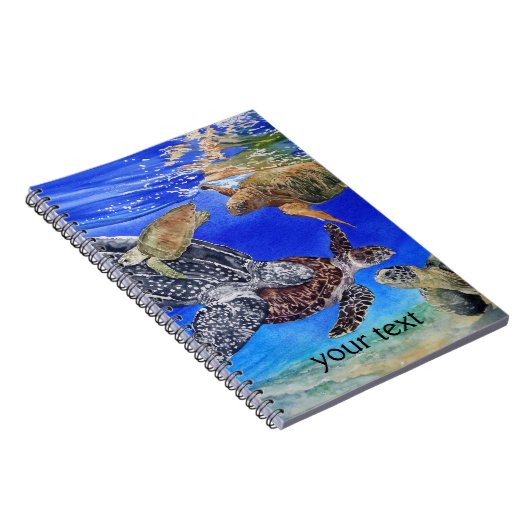 Meeresschildkröten Art gefährdete Arten Notizblock (Rechte Seite)