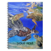 Meeresschildkröten Art gefährdete Arten Notizblock (Vorderseite)