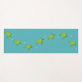 Meeresschildkröten auf Aquamarin türkisfarbenem Yo Yogamatte (Vorderseite (Horizontal))