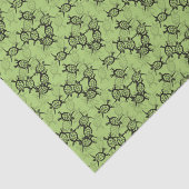 Meeresschildkröten auf Grün Seidenpapier (Ausschnitt)