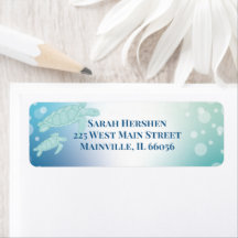 Meeresschildkröten-Babydusche unter dem Meer