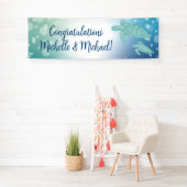 Meeresschildkröten-Babydusche unter dem Meer Banner (Insitu)