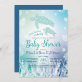 Meeresschildkröten-Babydusche unter dem Meer Einladung (Vorne/Hinten)