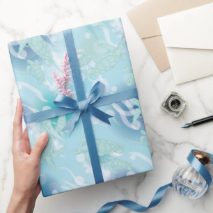Meeresschildkröten-Babydusche unter dem Meer Geschenkpapier