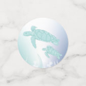 Meeresschildkröten-Babydusche unter dem Meer Konfetti (Klein Vorderseite)