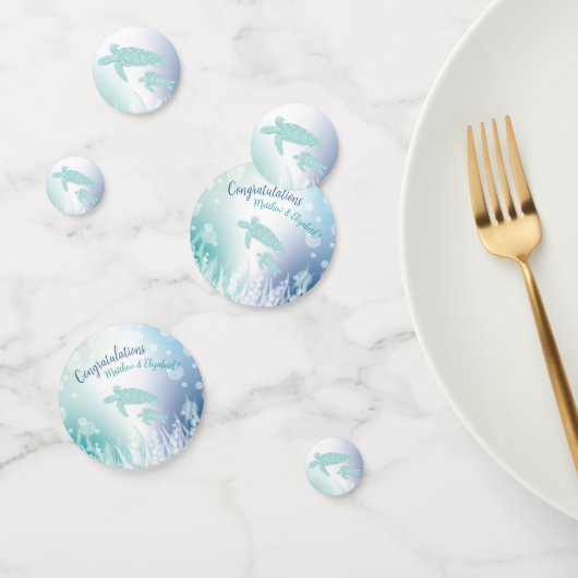 Meeresschildkröten-Babydusche unter dem Meer Konfetti (Gruppe)