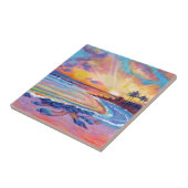 Meeresschildkröten bei Poipu Beach Sunset Fliese (Seite)