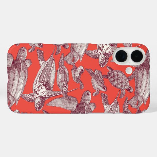 Meeresschildkröten Case-Mate iPhone Hülle (Rückseite (Horizontal))