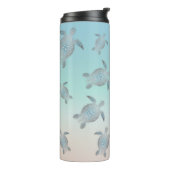 Meeresschildkröten | Coastal Monogram Thermosbecher (Nach links gedreht)