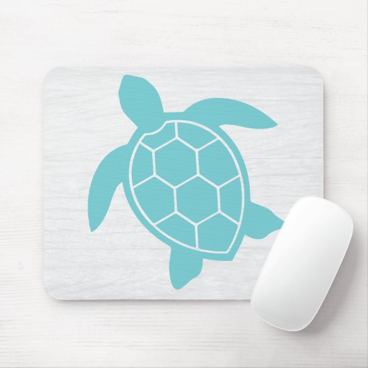 Meeresschildkröten-Design im Meeresblau Mousepad (Mit Mouse)