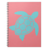 Meeresschildkröten-Design im Meeresblau Notizblock (Vorderseite)