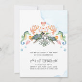 Meeresschildkröten, die Braut und Bräutigam einhei (Vorderseite)