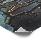 Meeresschildkröten, die von einem Korallenriff sch Poster (Ecke)