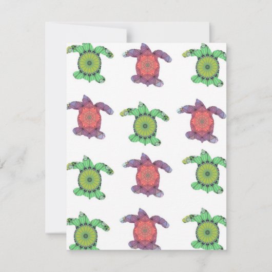 Meeresschildkröten, Einladung zum Geburtstag (Rückseite)