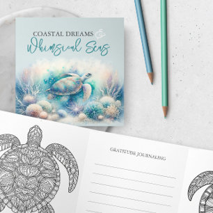 Meeresschildkröten erhalten eine gut gefärbte Kart Dreifach Gefaltete Einladung