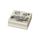 Meeresschildkröten, Fische und Korallenmeer Gummistempel (Stempel)
