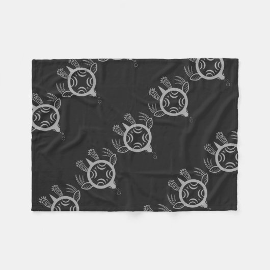 Meeresschildkröten Fleecedecke (Vorderseite (Horizontal))