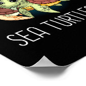 Meeresschildkröten Geschenk Kinder Frauen Unterwas Poster (Ecke)