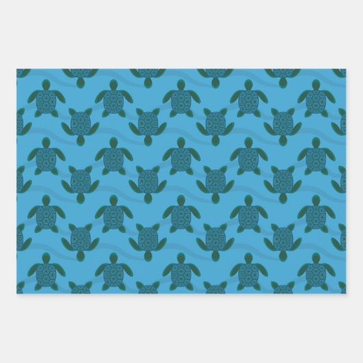 Meeresschildkröten Geschenkpapier Set (Vorderseite 3)