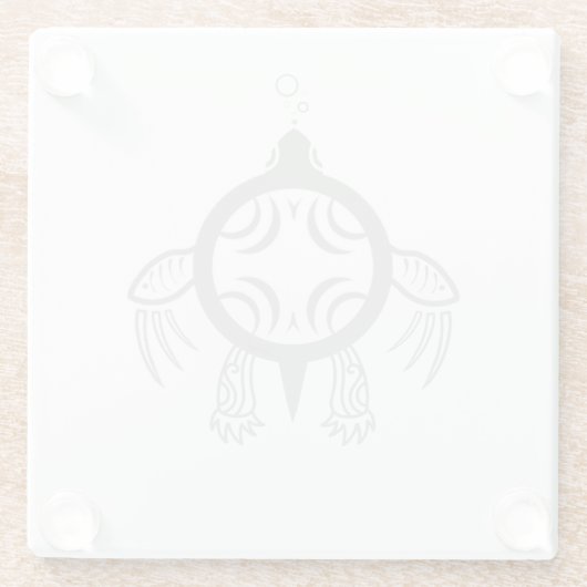 Meeresschildkröten Glasuntersetzer (Rückseite)