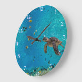 Meeresschildkröten Große Wanduhr (Winkel)