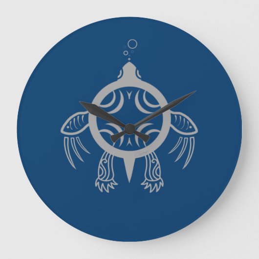 Meeresschildkröten Große Wanduhr (Vorderseite)