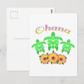 Meeresschildkröten Hawaiian Ohana Postkarte (Vorne/Hinten)