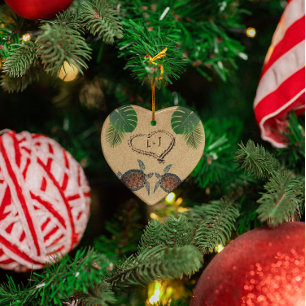 Meeresschildkröten - Herz und Palmen Personalisier Ornament