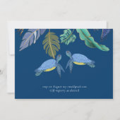 Meeresschildkröten Hochzeitblauer Gelb (Rückseite)