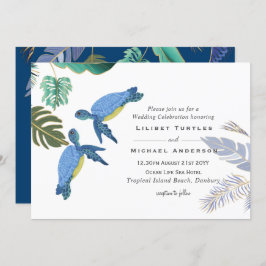 Meeresschildkröten Hochzeitblauer Gelb