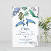 Meeresschildkröten Hochzeitblauer Gelb (Stehend Vorderseite)