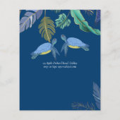 Meeresschildkröten Hochzeitblauer Gelb (Rückseite)