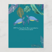 Meeresschildkröten Hochzeitblauer Gelb (Rückseite)