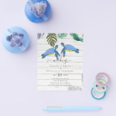 Meeresschildkröten Hochzeitblauer Gelb Flyer (Einzeln)