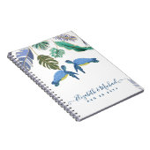 Meeresschildkröten Hochzeitblauer Gelb Notizblock (Rechte Seite)